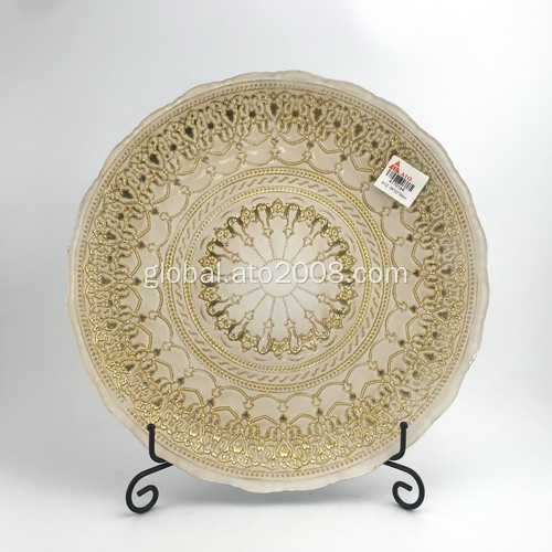 Two Color Glass Charger Plate 13" gold charger plates Manufactory